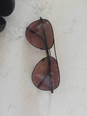Serengeti Black Medium Aviator 8647